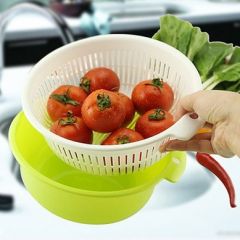 创意居家用品水槽沥水篮双层蔬菜水果沥水筛洗菜篮滤水篮厨房工具