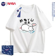 NASA短袖t恤男纯棉夏季潮牌休闲薄款冰丝上衣服青少年半袖体恤衫
